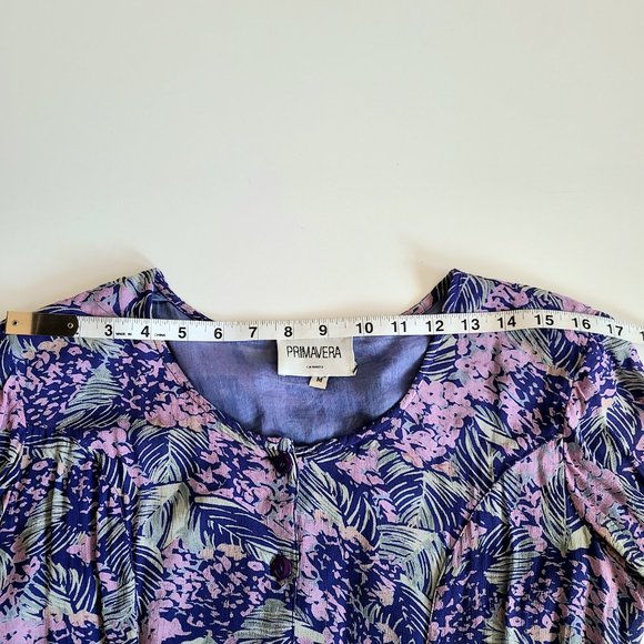 Primavera vintage purple and light green floral summer dress. - Picture 10 of 15